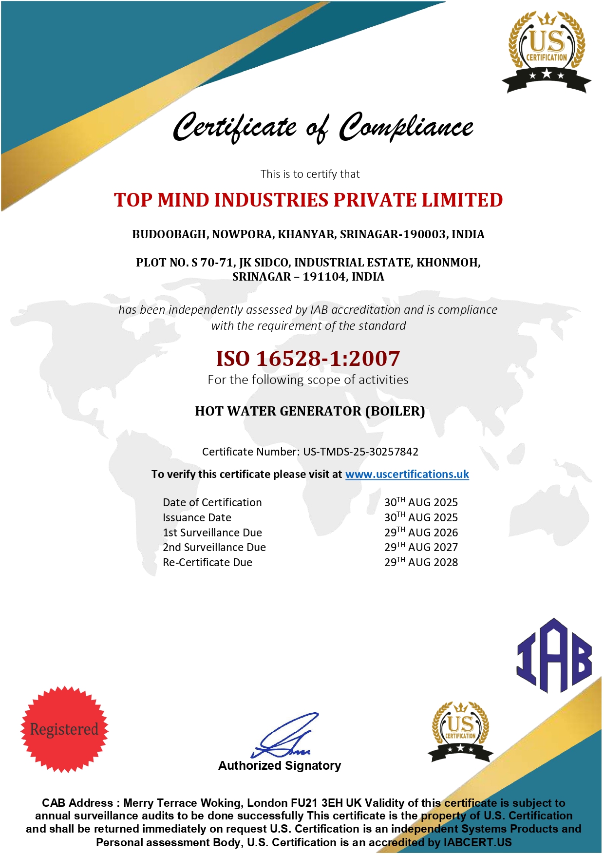 Certificate 12