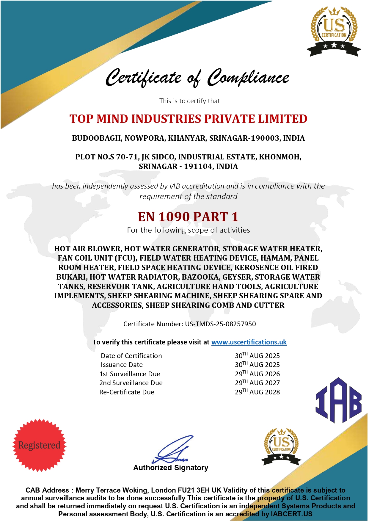 Certificate 7